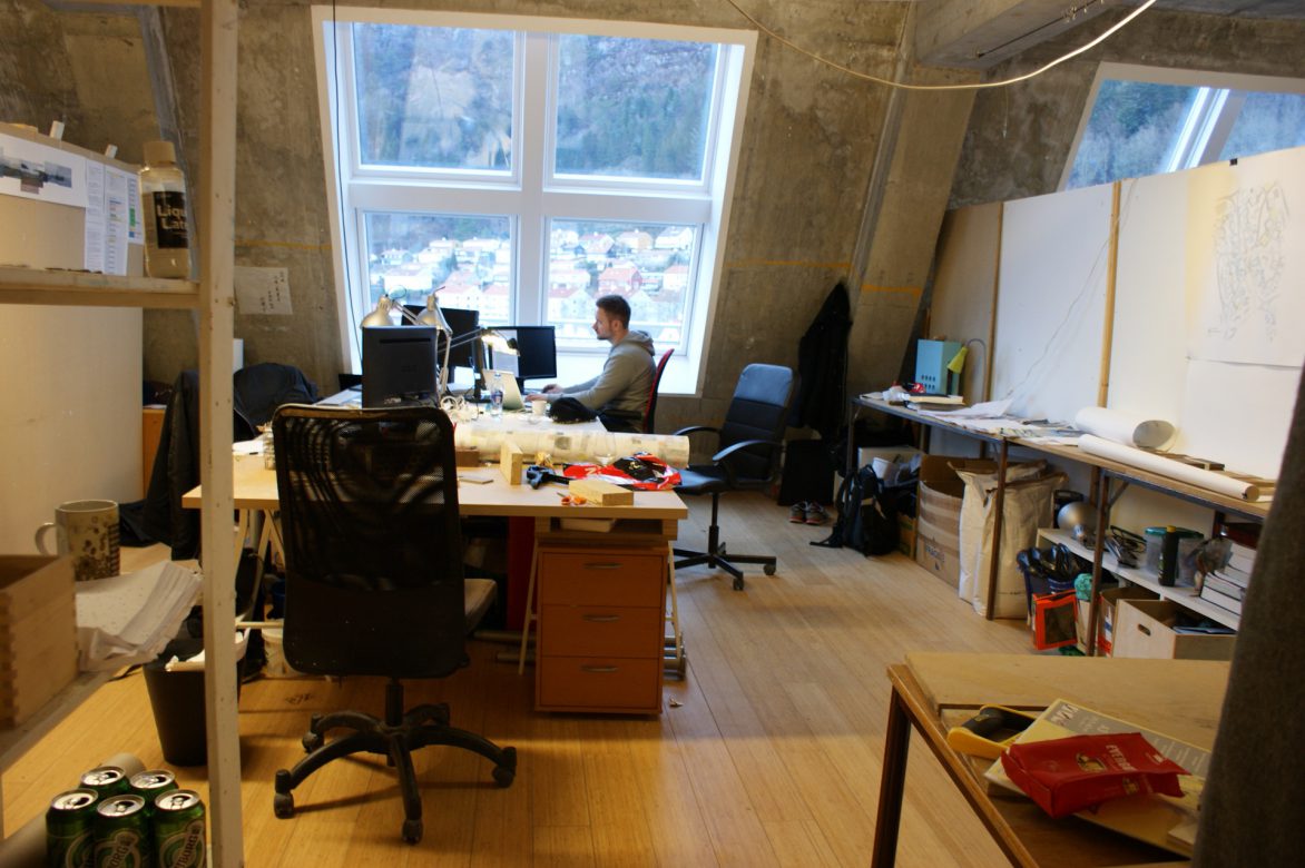 studio in upper floor