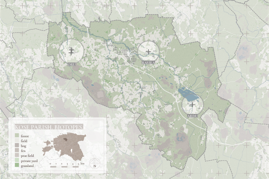 Biotopes of the Kose parish, Estonia