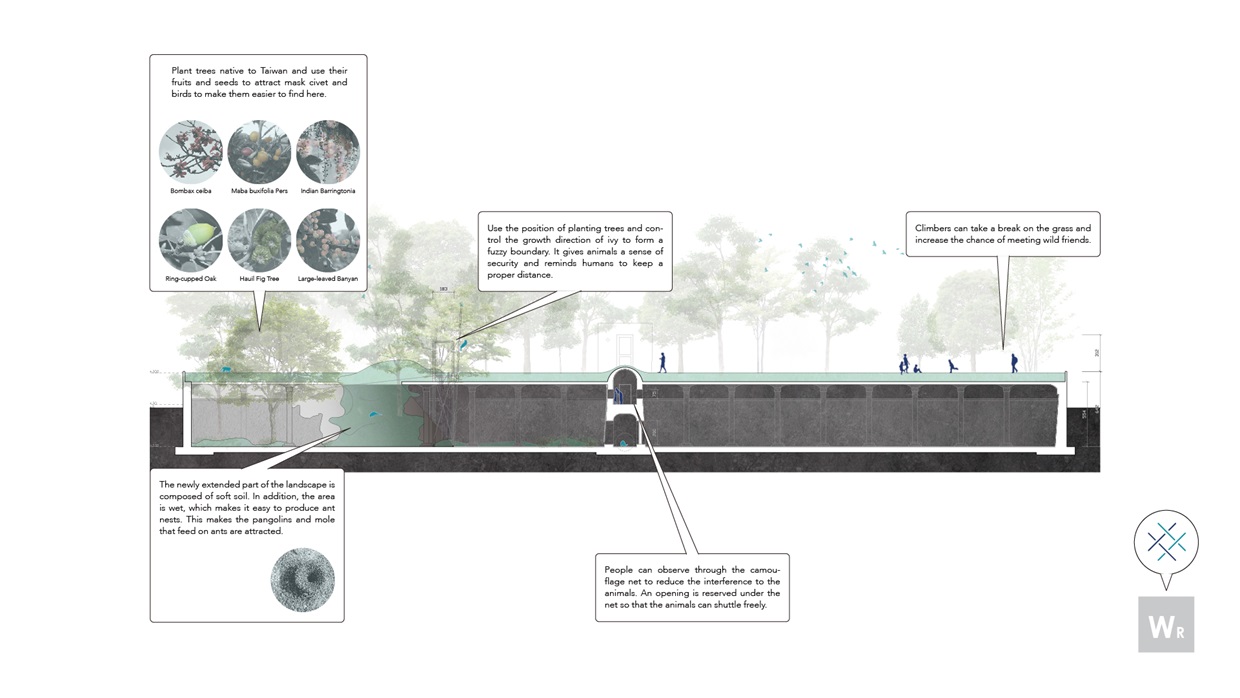 section–Yuanshan Reservoir This part transforms the deactivated underground reservoir into a habitat for animals and the starting point for them to move into the city.