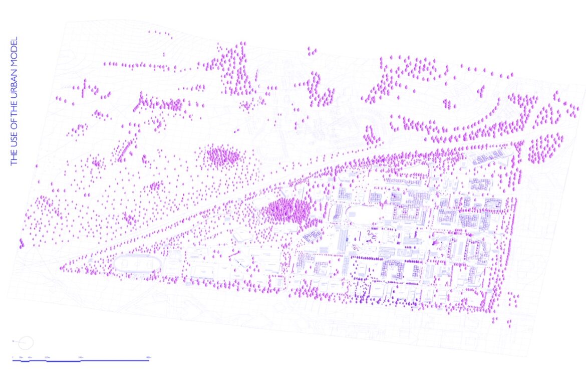 Axonometric view of the transformed Forus area