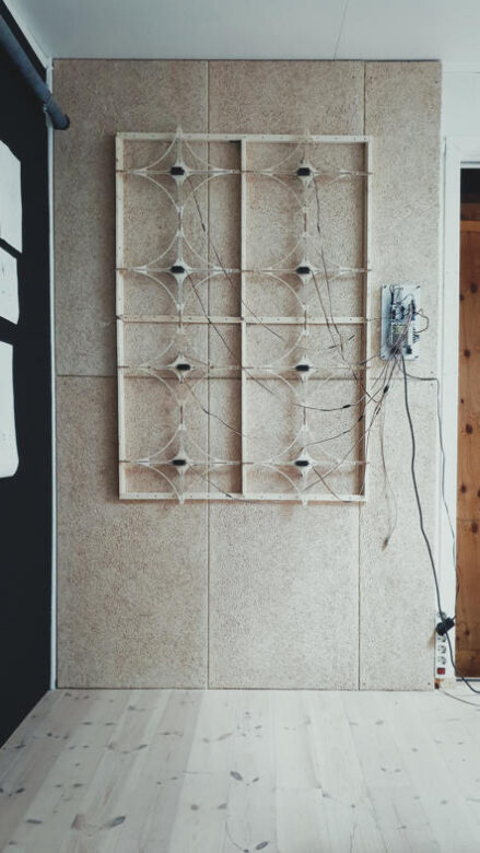 1:5 prototype of responsive building envelope with working electronics and mechanics.