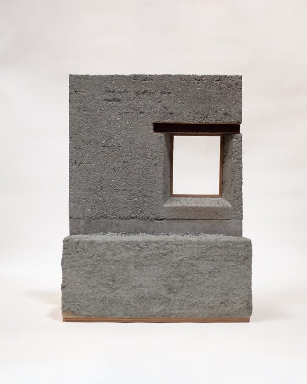 rammed earth detail model - 1:10