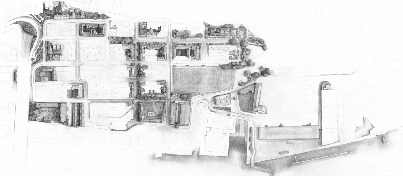 Møhlenpris mentioned in conversations, site plan