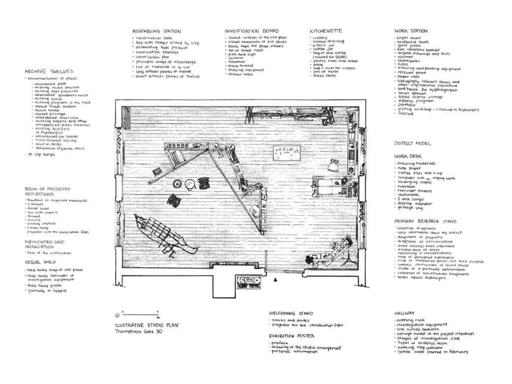 Illustrative studio plan