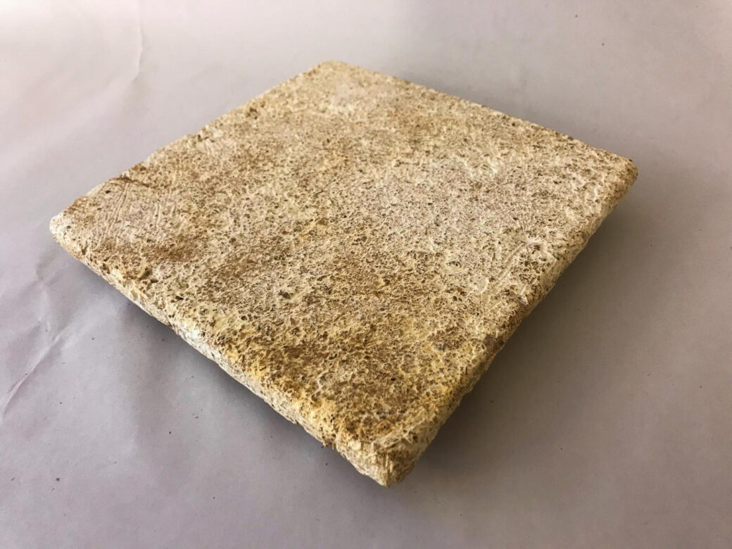 Mycelium acoustical plate made with spent mushroom substrate 2