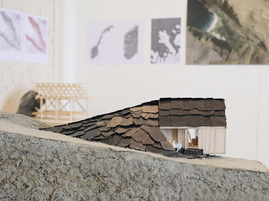 Final model made of local materials - elevation