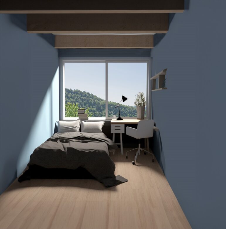 Rendering of typical bedroom