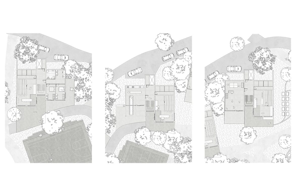 Shared ground floor plan, 1:200