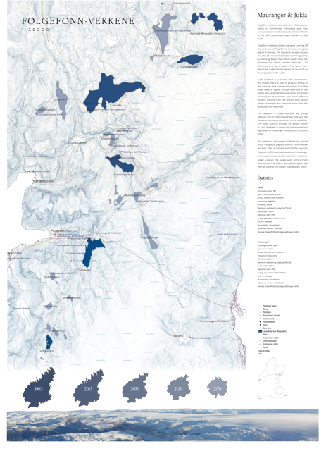 Map of Folgefonn-Verkende 1:20 000