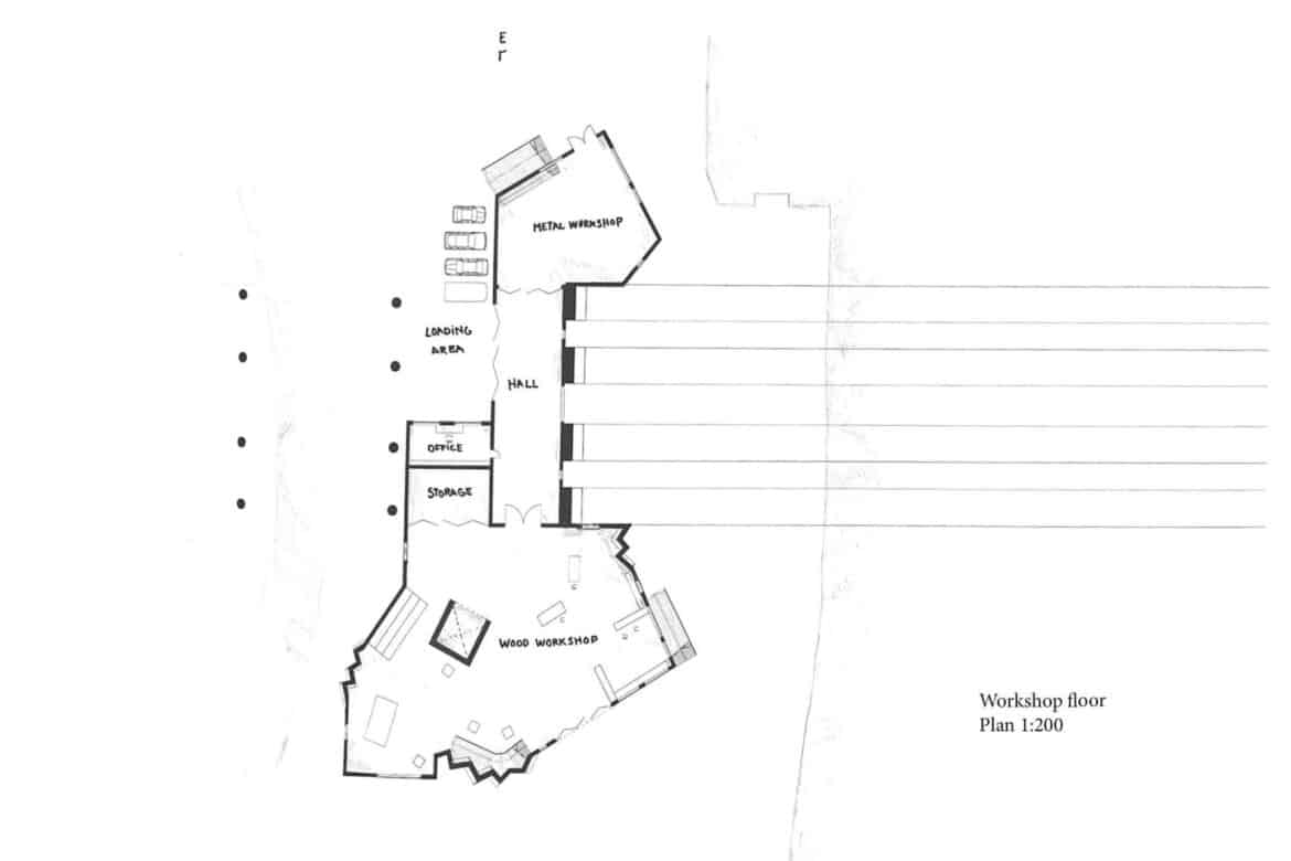 Basement floor plan 1:400