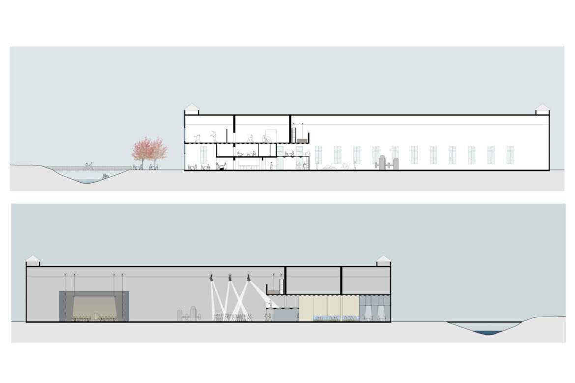 Longitudinal section, day and night